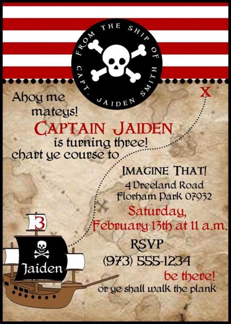 Invites Pirate Themed Birthday Party Pirate Themed Birthday Pirate