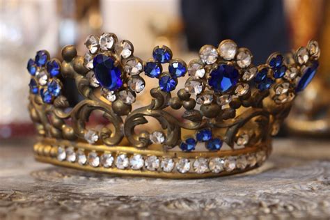Antique French Crown Antique Diadem Vintage Tiara Saint Crown By