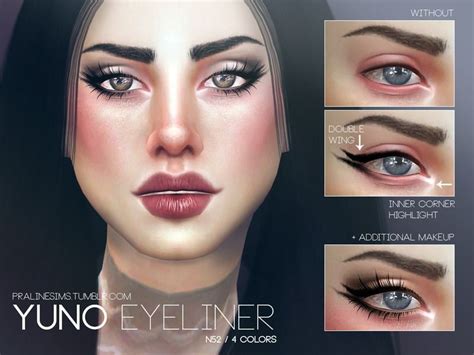 Eyeliner In 4 Colors Found In Tsr Category Sims 4 Female Eyeliner