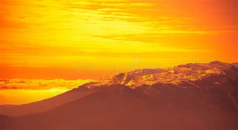 Very Beautiful Bright Orange Sunrise Stock Photo Image 19271082