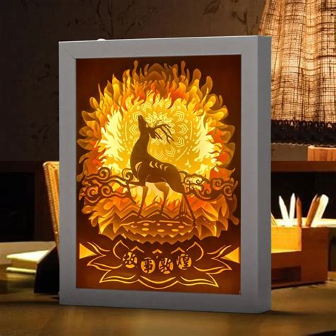 Hot Sale Led Light Shadow Box 3D Shadow Paper Sculptures Light Boxes-in