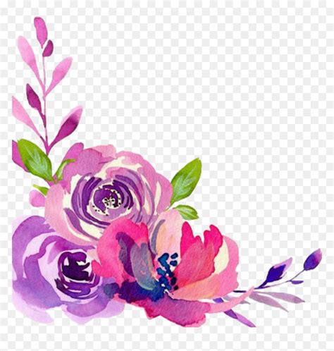 purple water color flowers png 1160x772 purple amp pink watercolor flowers png by