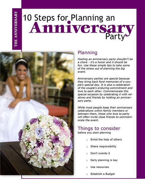 Anniversary Planning Guide Cover Planning Guide Anniversary Parties