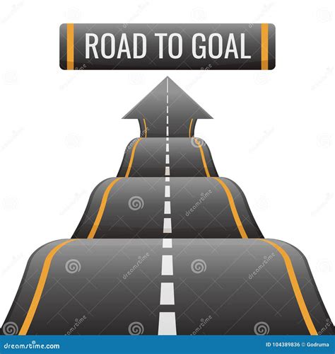 Road To Goal Abstract Way To Success Achievement New Opportunities