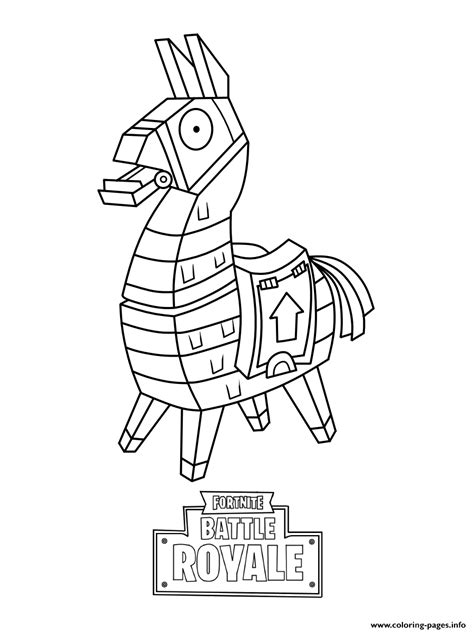 Print fortnite coloring pages for free and color our fortnite coloring! Mini Fortnite Lama Skin Coloring Pages Printable