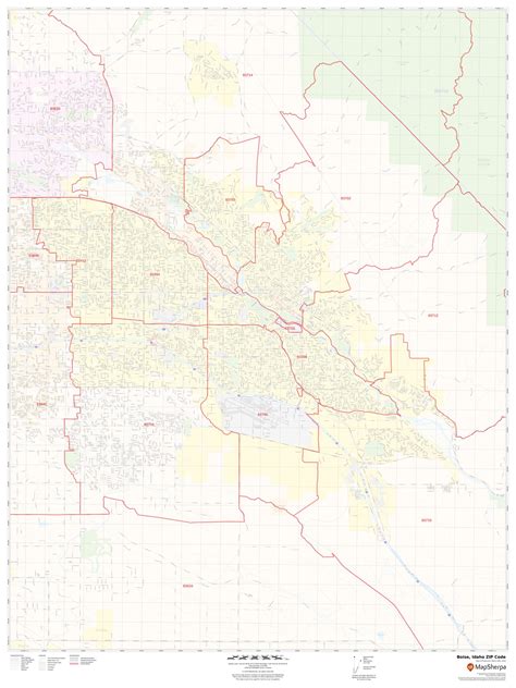 Boise Zip Code Map Idaho