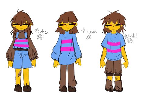 Some Frisk Outfits I Did Let Me Know Which Ones You Like And What You