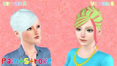 Cazy My Will French Bun Hairstyle Retextured By Katty For Sims 3 Sims