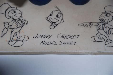 Walt Disney Limited Edition Pinocchio Jiminy Cricket Model Sheet