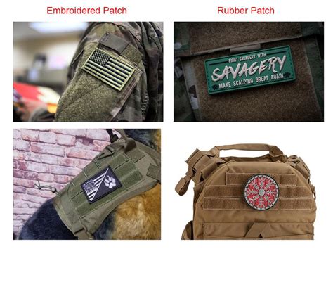 Custom Military Rubber Patches Embroidered Patches Manufacturers And
