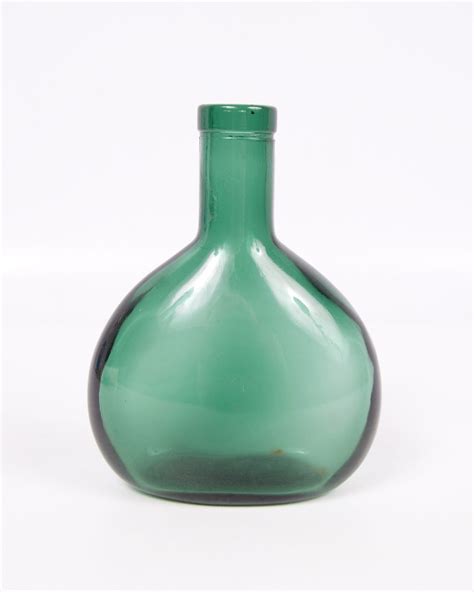 Vintage Emerald Green Glass Bottle Vase Wine By Levintagegalleria