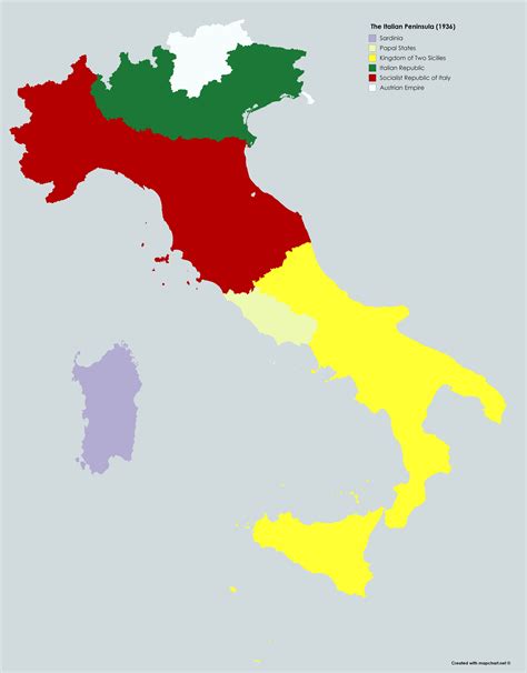 I Made The Italian Peninsula In Map Chart Rkaiserreich