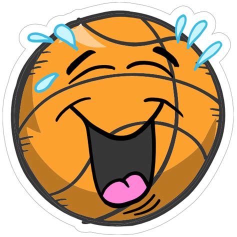 Laughing Emoji Basketball Sticker