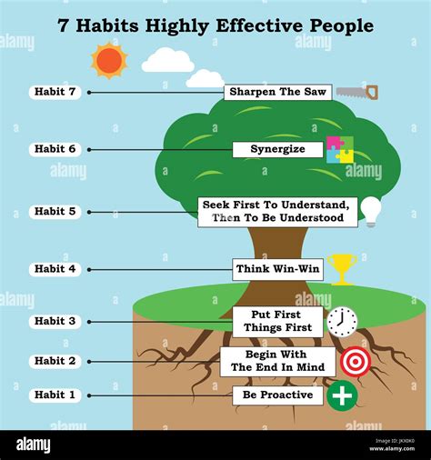 Infographic For Business Illustrates As A Tree 7 Habits Of Highly