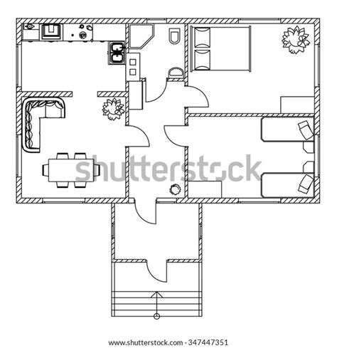 Floor Plan Vector Illustrations Stock Vector Royalty Free 347447351