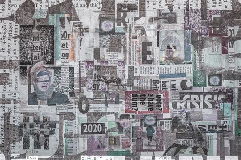 Abstract Newspaper Collage Texture Illustrations ~ Creative Market