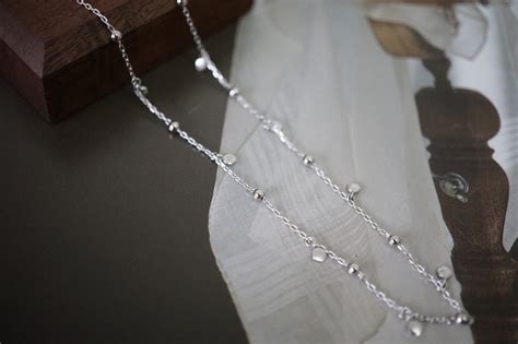 Sterling Silver Tassel Clavicle Choker Chain Delicate Disc Etsy Uk