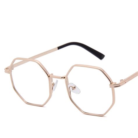 2017 new fashion women eyeglasses frames classic brand designer luxury hexagon eye glasses