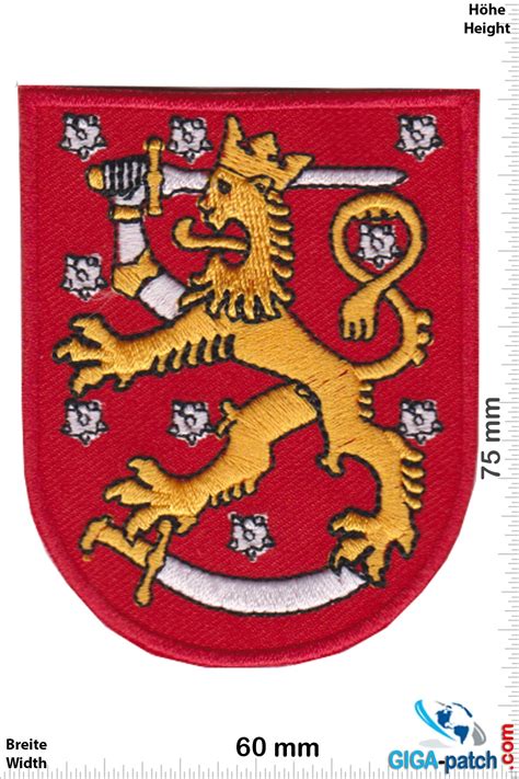 Finnland Finland Finland Coat Of Arms Patches Patch Arrière
