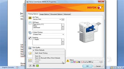 Xerox Global Print Driver Saved Settings Youtube