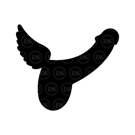Winged Penis Svg Penis With Wings Svg Vector Cut File For Etsy Hong Kong