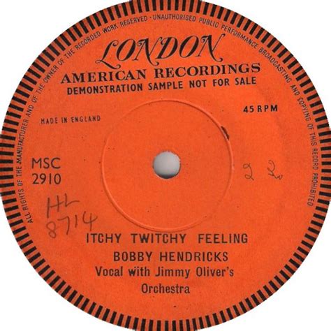 Bobby Hendricks Itchy Twitchy Feeling A Thousand Dreams 1958 Vinyl Discogs