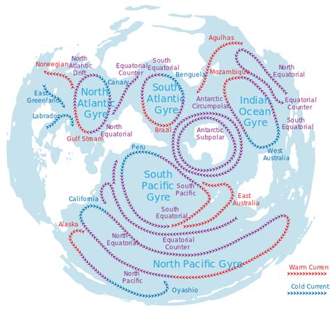 All Major Ocean Gyres Great Pacific Garbage Patch Ocean Garbage