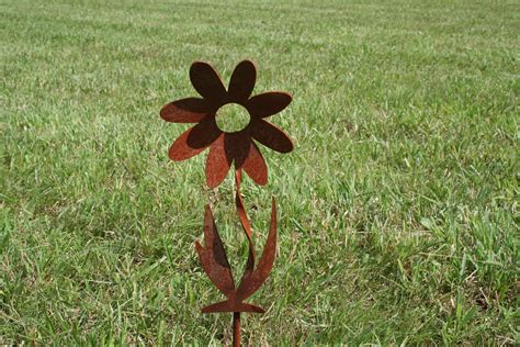 Twisted Metal Flower Stake 95 Tall Garden T Rustic Flowers