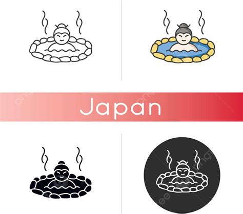 hot spring icon japanese onsen asian black isolated vector asian black isolated png and