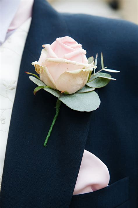 Grooms Buttonhole In Pale Pink At Northbrook Park By Fiona Curry