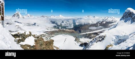Panoramic View From The Viewing Platform At The Top Of The Matterhorn