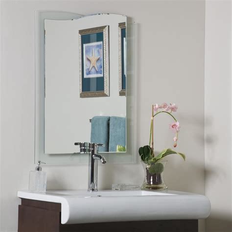 Decor Wonderland 19 In W X 32 In H Frameless Rectangular Beveled Edge Bathroom Vanity Mirror