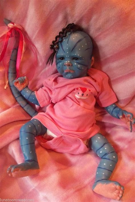 Reborn Avatar Mythical Baby Alien Art Doll Ooak Newborn Preemie Deity Scary Dolls Art Dolls