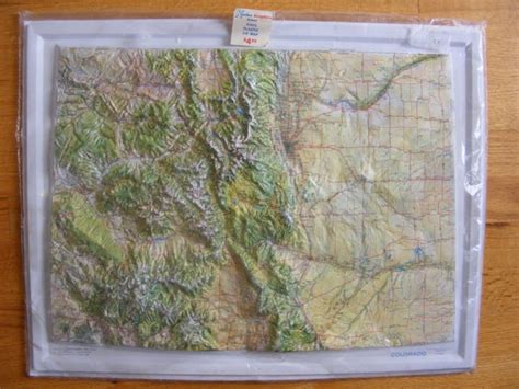 Vintage New Old Stock Nip 3d Raised Relief Wall Colorado Co