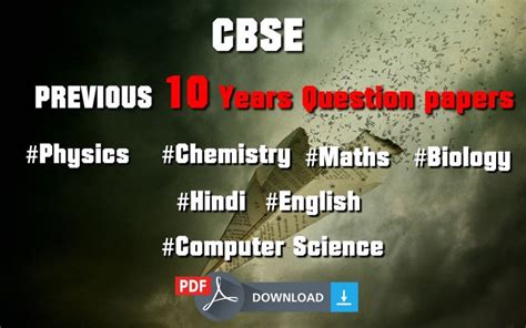 Cbse 12th Science Previous Year Question Papers All Subjects