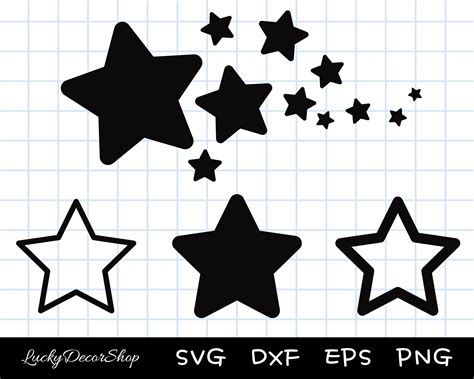 Sparkle Stars Svg Bundle Star Cut File Stars Vector Sky Svg Celestial