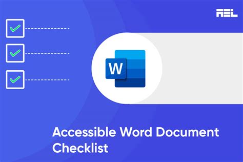 Creating Accessible Word Documents A Comprehensive Checklist AEL Data