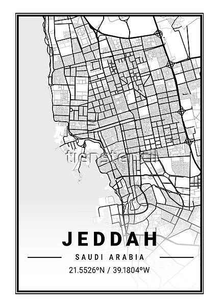 Jeddah Map Print Jeddah Map Poster Jeddah Map Wall Art Jeddah City