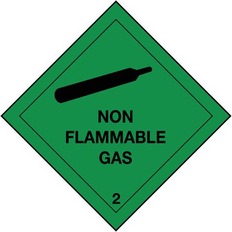 310x Sticky Non Flammable Gas Hazard Warning Diamonds Safetyshop