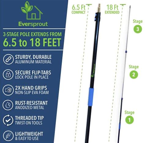 EVERSPROUT 5 To 12 Foot Telescoping Boat Hook Floats Scratch