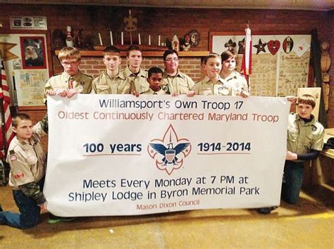 Williamsport Boy Scout Troop 17 Planning For Its 100th Anniversary