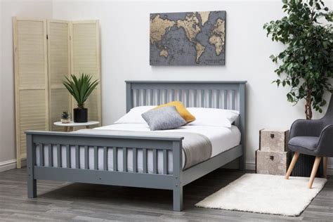 Sleep Design Adlington 4ft6 Double Grey Wooden Bed Frame By Uk Bed Store