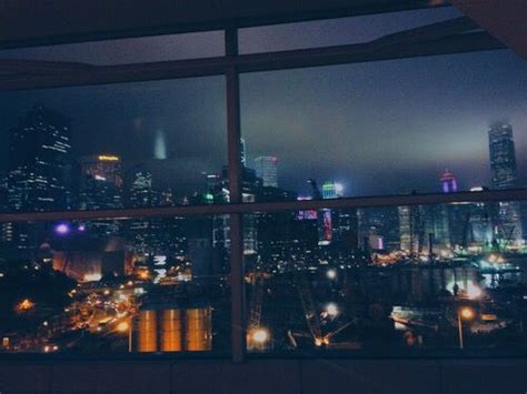 Window View Of City At Night City View Night City View City Aesthetic