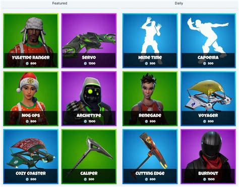 Daily Fortnite Item Shop 10th December Christmas Skins And Archetype