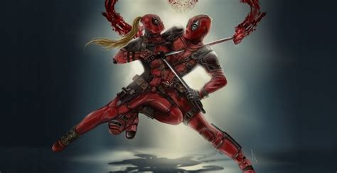Wallpaper Deadpool Vs Lady Deadpool Superhero Couple Fight Art