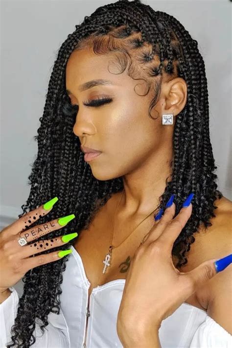 Medium Bohemian Knotless Braids Step By Step Tutorial