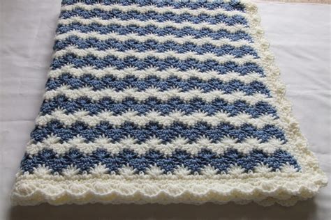 Baby Boy Blanket Crochet Baby Blanket Crochet Boy Blanket Crib Size