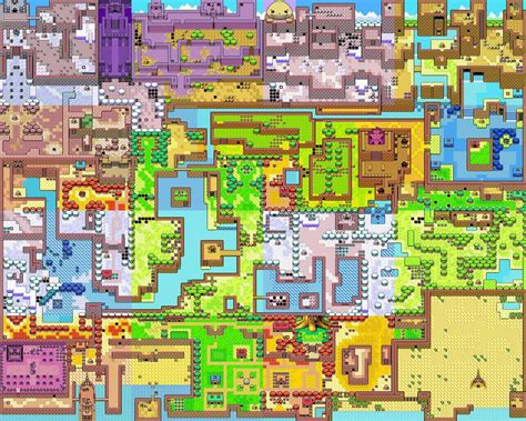 Made An Oracle Of Seasons Map With All 4 Seasons In Each Quarter Zelda