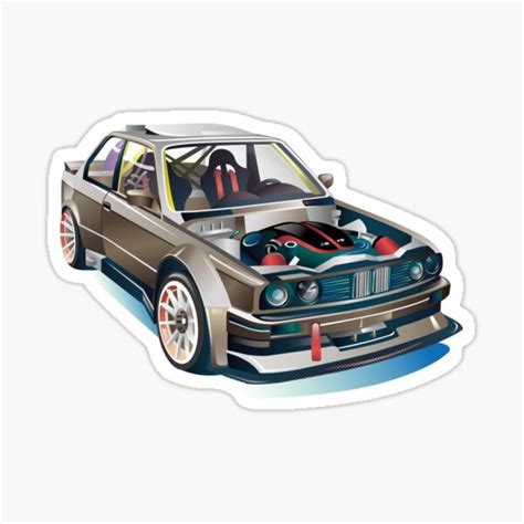 E30 S85 V10 M Power Sticker For Sale By Racingart 0525 Redbubble