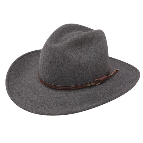 Stetson Grey Bull Soft Wool Outback Hat Outback Hat Stetson Cowboy